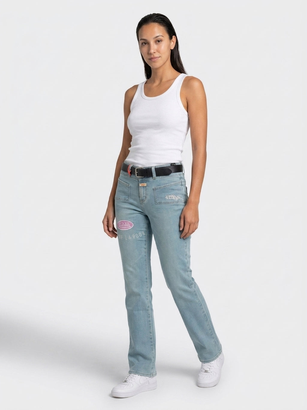 Womens Von Dutch Y2K Low Rise Bootcut Jeans