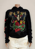 Womens Ed Hardy Sacred Heart Oversized Hoodie