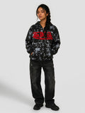 Womens Von Dutch Abstract Zip Up Hoodie