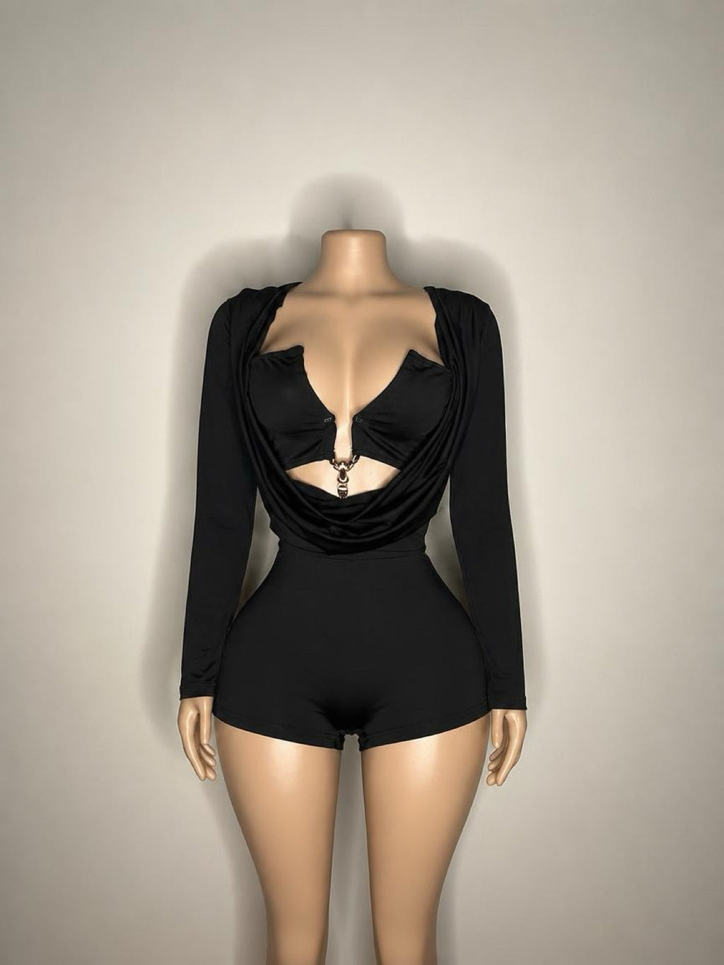 Womens Drop Neck Shorts Romper