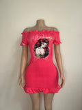 Womens Ed Hardy Flower Pinup Mini Dress