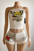 Womens Ed Hardy Cupids Bow Tube Top