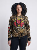 Womens Ed Hardy Leopard Love Zip Up Hoodie