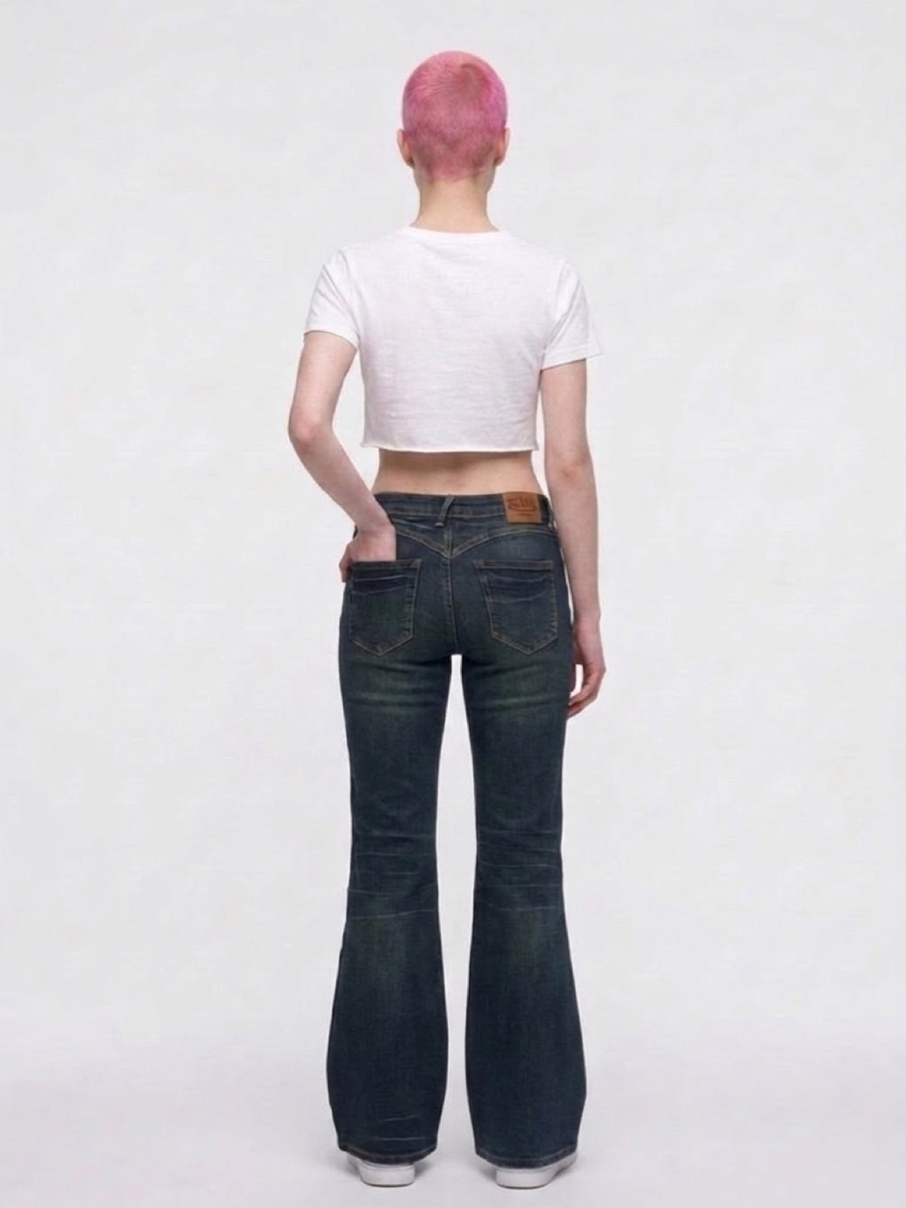 Womens Von Dutch Tinted Low Rise Flare Jeans