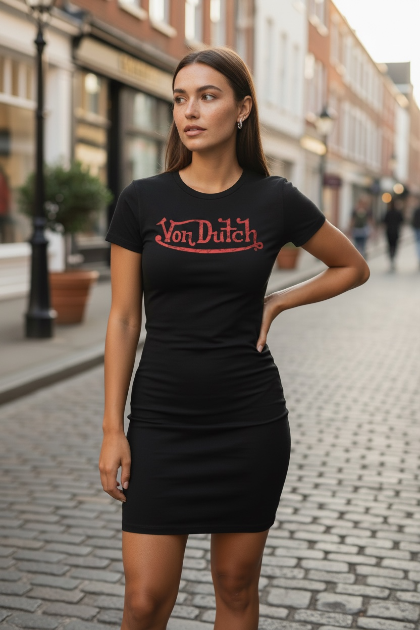 Womens Von Dutch Flames Mini Dress