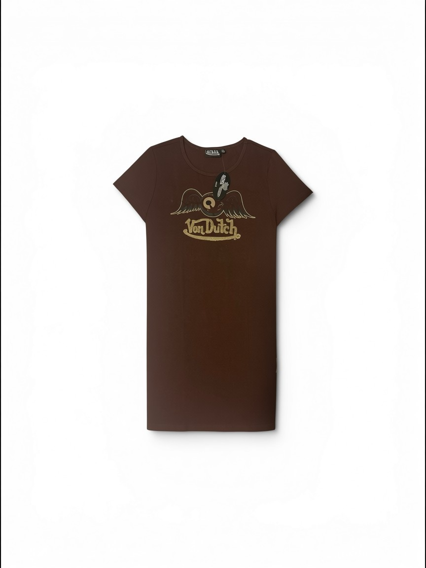 Womens Von Dutch Wings T-Shirt Mini Dress