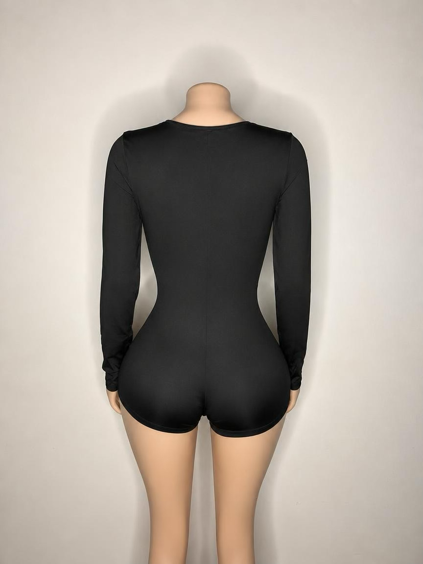 Womens Drop Neck Shorts Romper