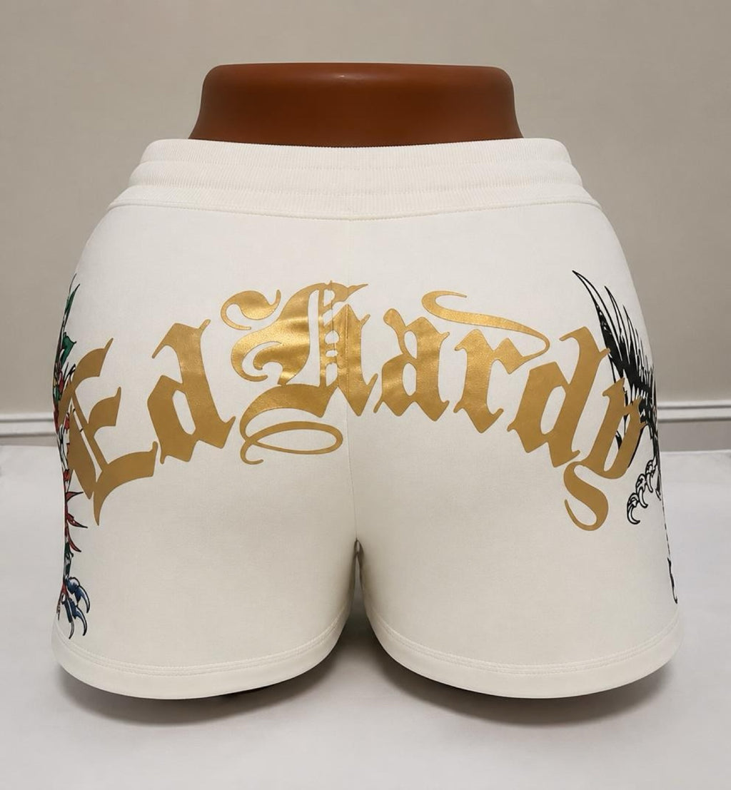 Womens Ed Hardy  Dragon Heart Shorts