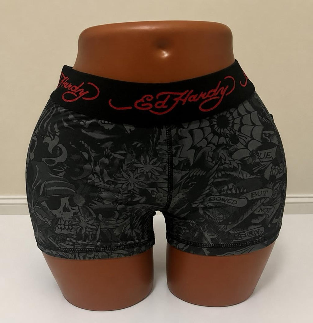 Womens Ed Hardy Tattoo Mini Shorts