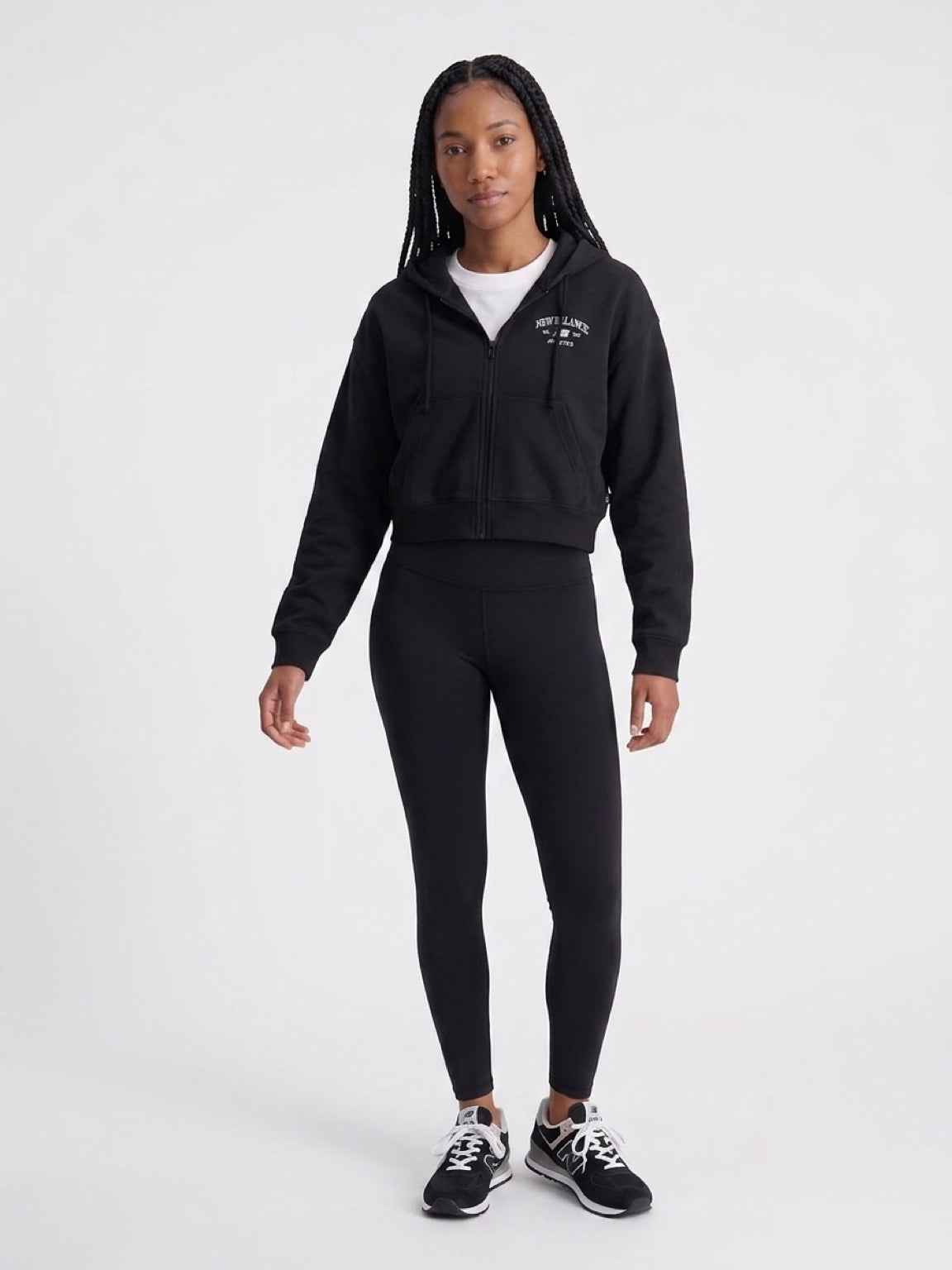 Womens New Balance Rise Cropped Hoodie