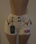 Womens Von Dutch Zipper Denim Shorts