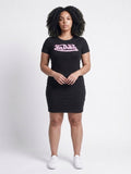 Womens Von Dutch Graffiti T-Shirt Mini Dress - Black