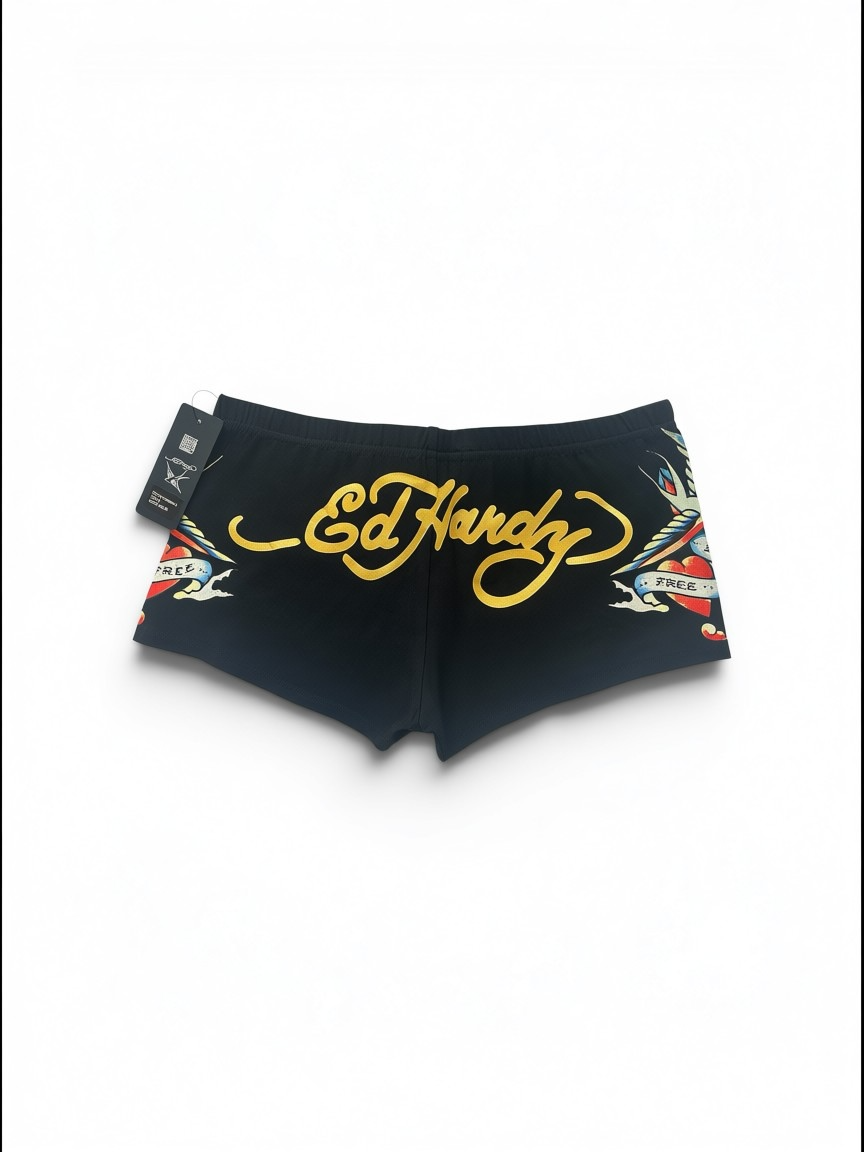 Womens Ed Hardy Bird and Hearts Shorts