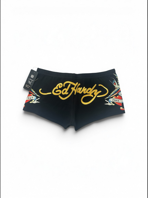 Womens Ed Hardy Bird and Hearts Shorts