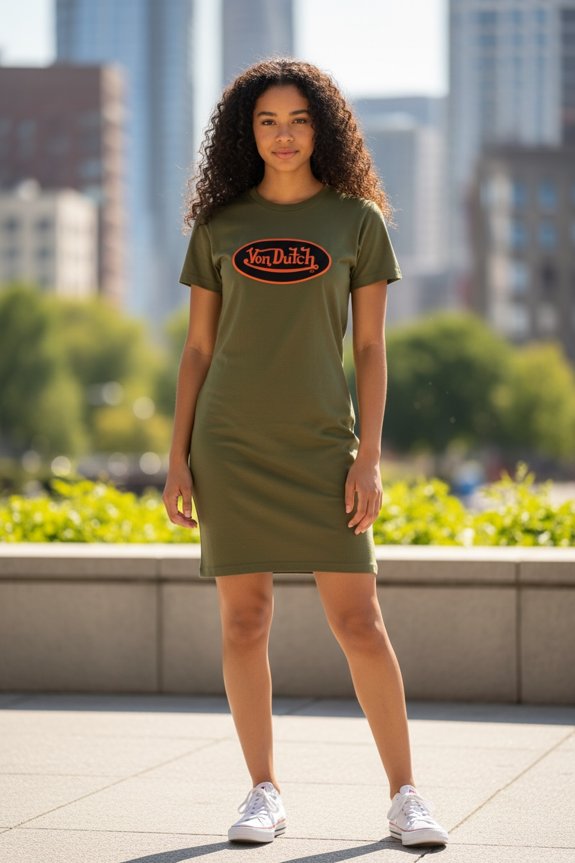 Womens Von Dutch Patch Mini Dress