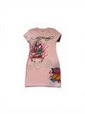 Womens Ed Hardy Panther Rose T-Shirt Mini Dress