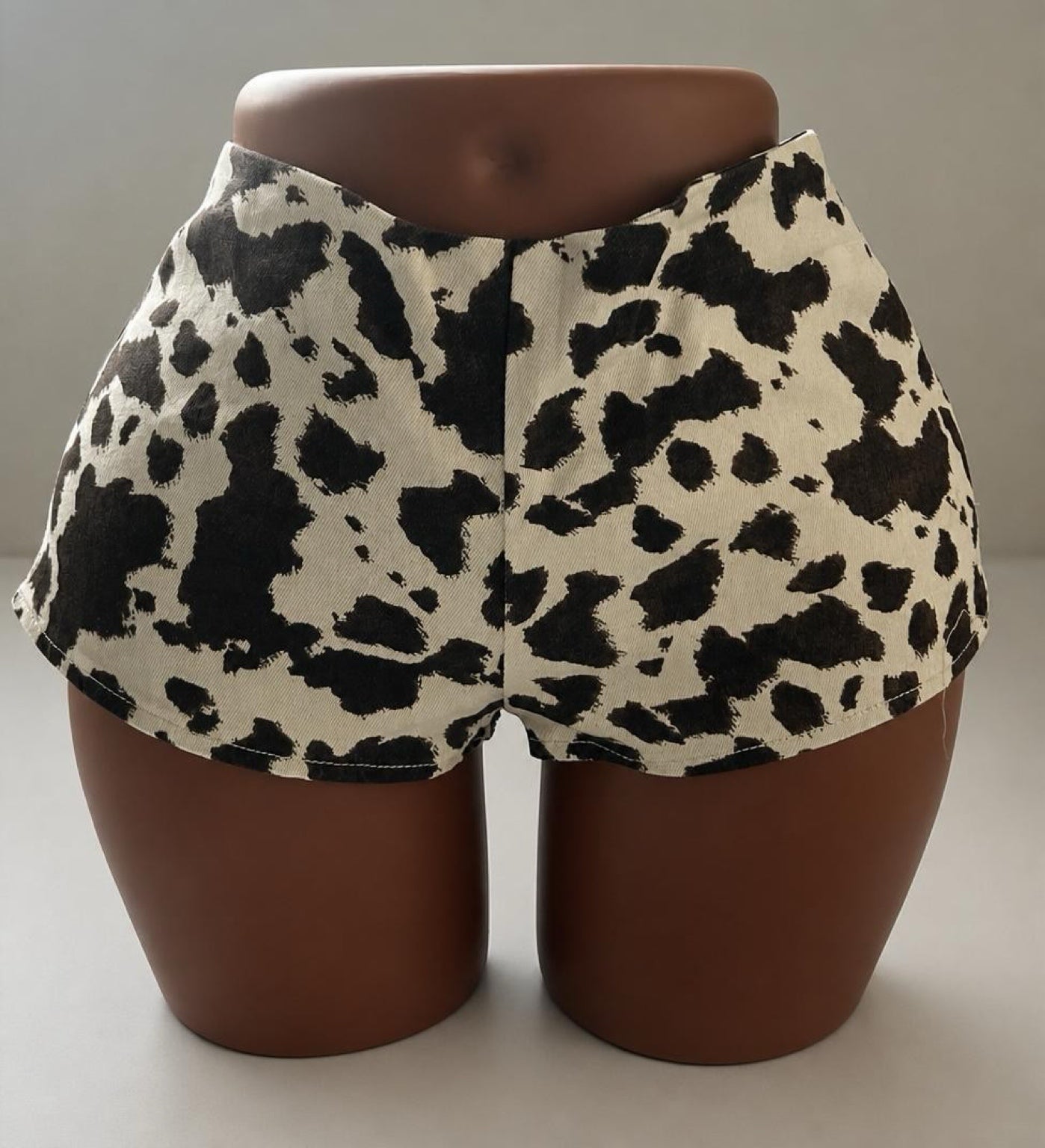 Low Rise Cow Print Shorts