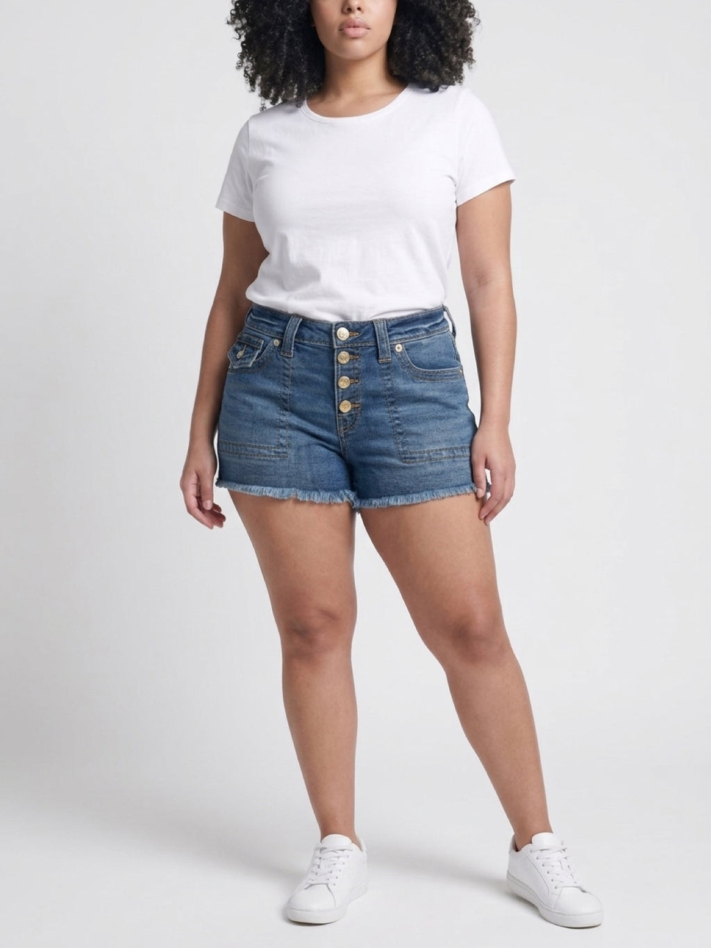 Womens True Religion Button Up Mid Rise Shorts