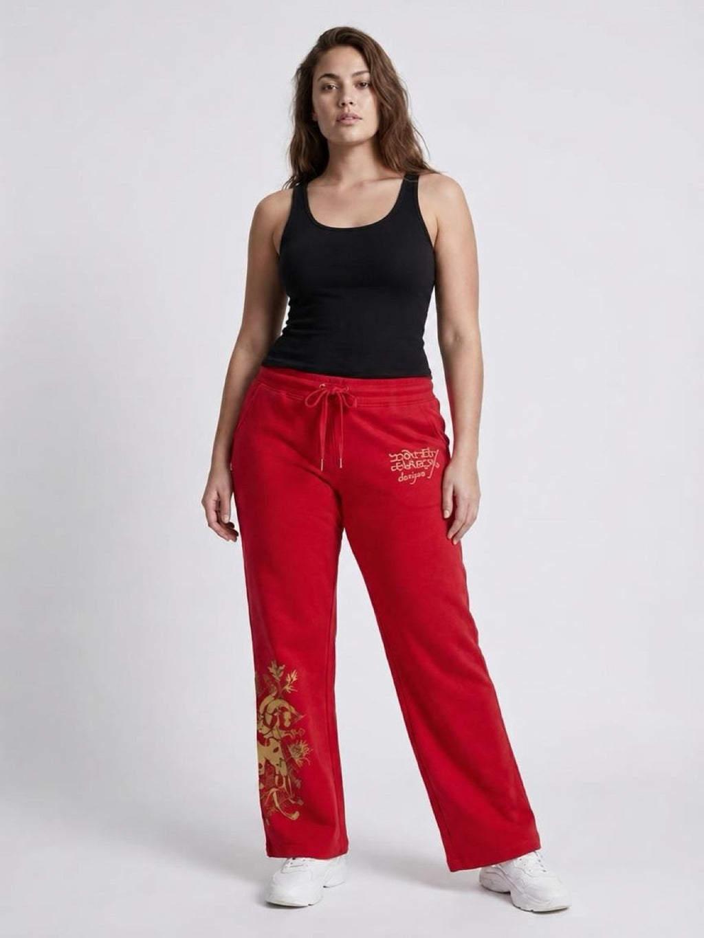 Womens Ed Hardy Black Panther Wide Leg Pants