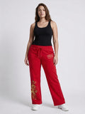 Womens Ed Hardy Black Panther Wide Leg Pants