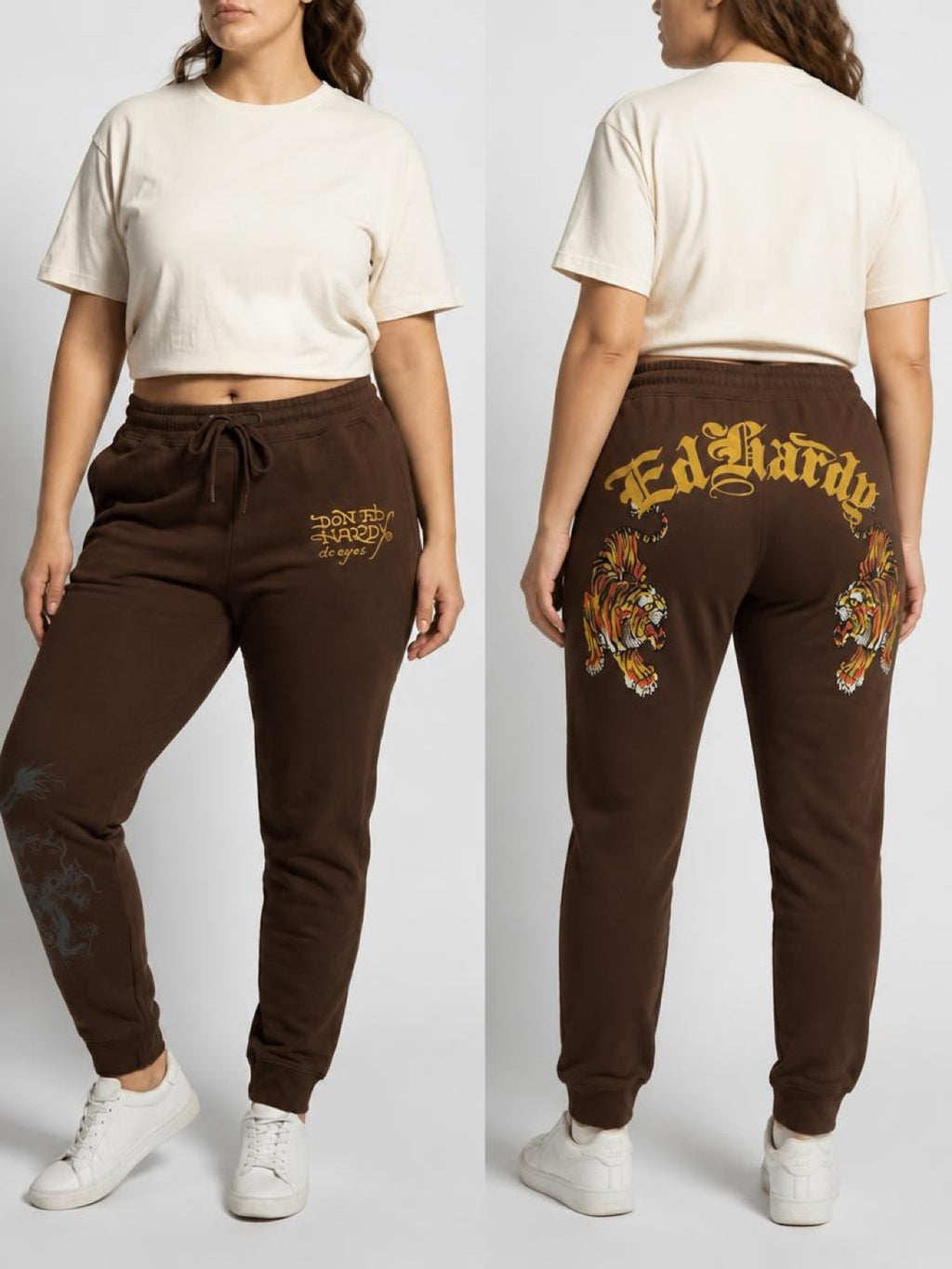 Womens Ed Hardy  Double Take Tiger Jogger