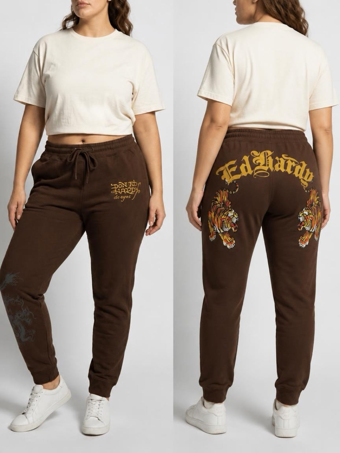 Womens Ed Hardy  Double Take Tiger Jogger