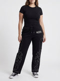 Womens Von Dutch Western Wide Leg Pants