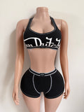 Womens Von Dutch Boxer Brief and Bra Set
