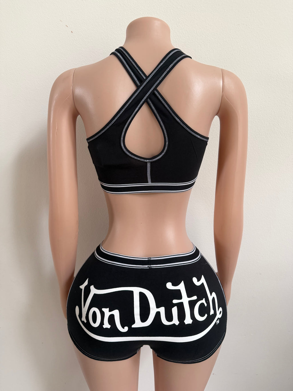 Womens Von Dutch Boxer Brief and Bra Set